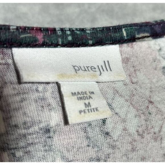 J Jill Women's 3/4 Sleeve Geometric Print‎ Women’s Shirt Size M Petite - Picture 3 of 5